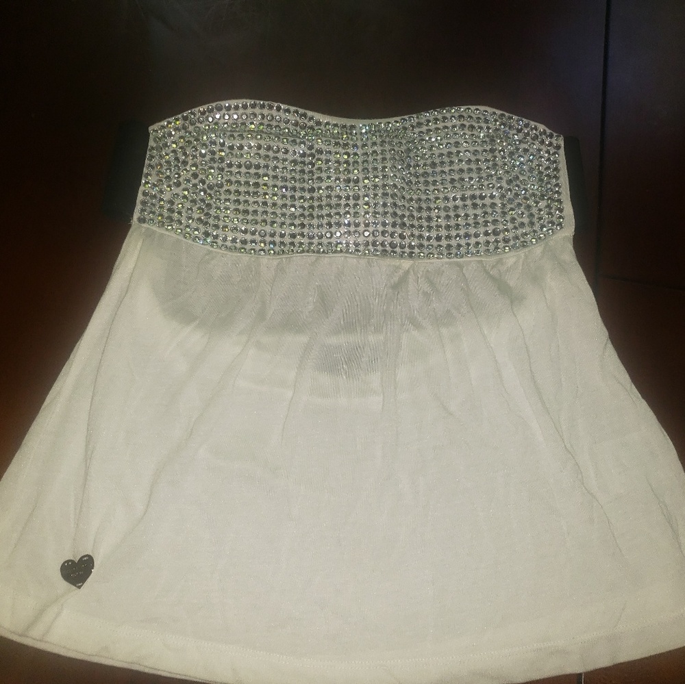 Tube top swarovski crystals